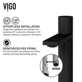 VIGO Anvil MatteStone Round White Composite Bathroom Sink/Basin Set with Gotham Faucet and Pop-Up Drain