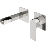 VIGO Atticus Brushed Nickel Wall Mount Bathroom Faucet