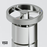 VIGO Coca Gothic ConcretoStone Grey Bathroom Sink/Basin Set with Cass Faucet and Rectangular Vessel
