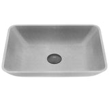 VIGO Duomo Gothic ConcretoStone 18x13-in Deep Grey Bathroom Sink/Basin with Rectangular Vessel