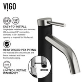 VIGO Glass Grey Onyx Bathroom Sink/Basin Set with Lexington Faucet and Rectangular Vessel