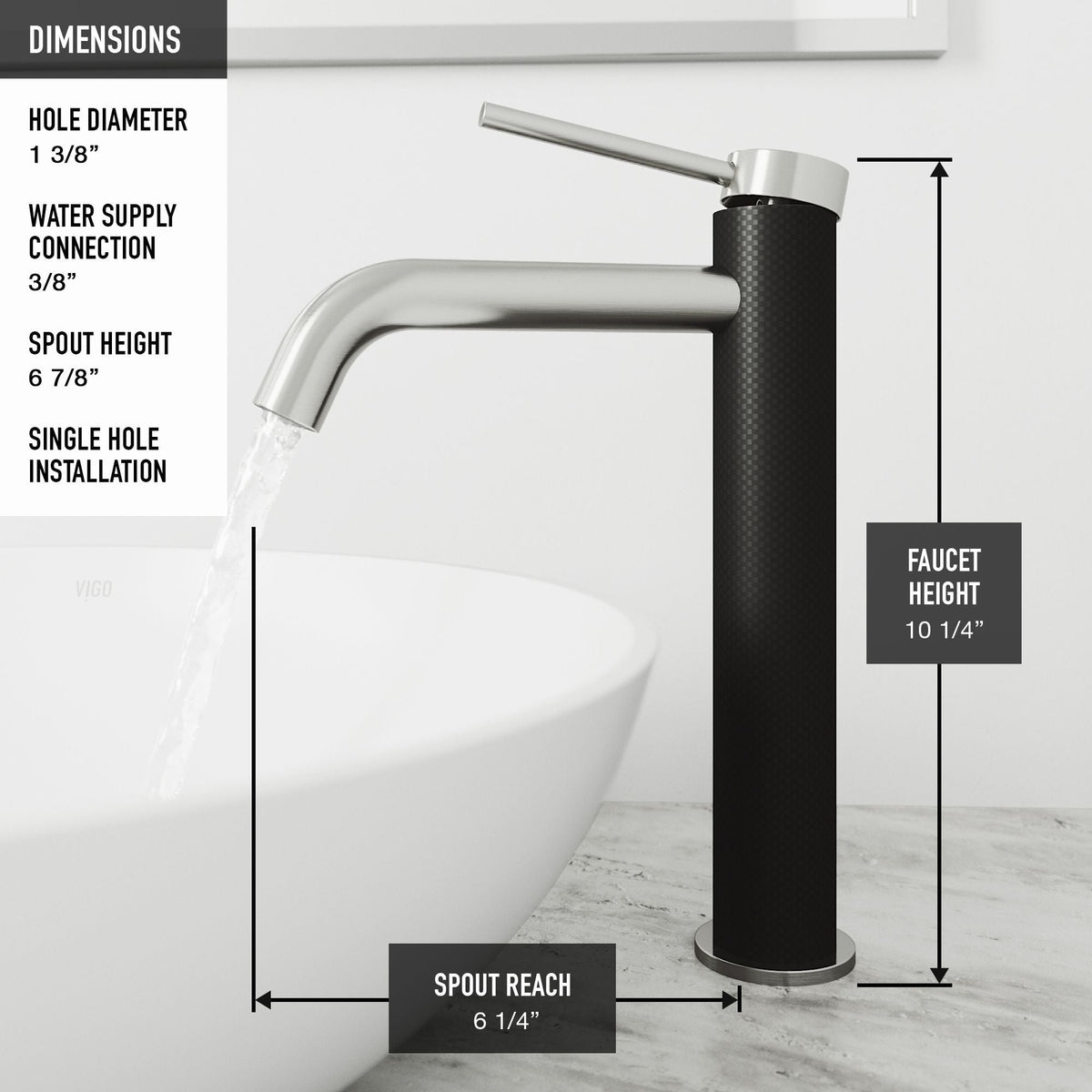 VIGO Glass Grey Onyx Bathroom Sink/Basin Set with Lexington Faucet and Rectangular Vessel