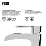 VIGO Glass Grey Onyx Bathroom Sink/Basin Set with Niko Faucet and Rectangular Vessel