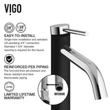 VIGO Jasmine MatteStone White Bathroom Sink/Basin Set with Lexington Faucet and Rectangular Composite Vessel