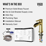VIGO Paloma Single Handle Single Hole Bathroom Sink Faucet, WaterSense Certified, Matte Gold