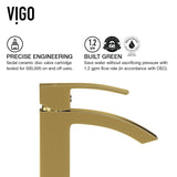 VIGO Satro Single Handle Single Hole Bathroom Sink Faucet, WaterSense Certified, Matte Gold