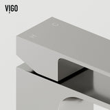 VIGO Tarragona Gothic ConcretoStone Grey Bathroom Sink/Basin Set with Dunn Faucet and Rectangular Vessel
