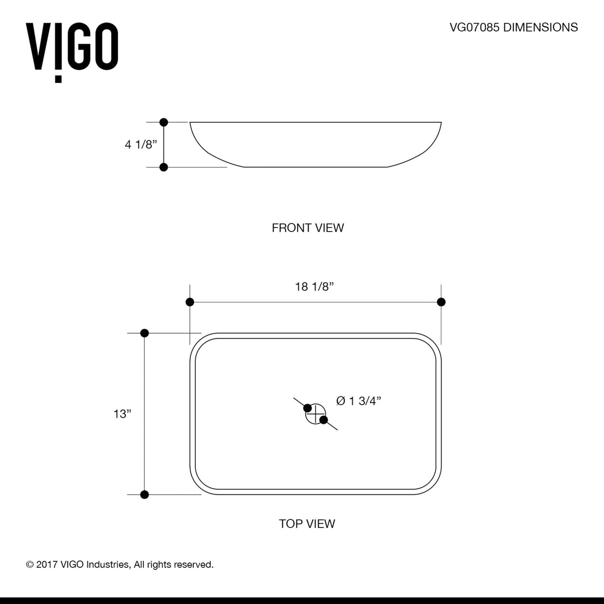 VIGO Titanium Glass Slate Grey Bathroom Sink/Basin Set with Niko Faucet and Rectangular Vessel