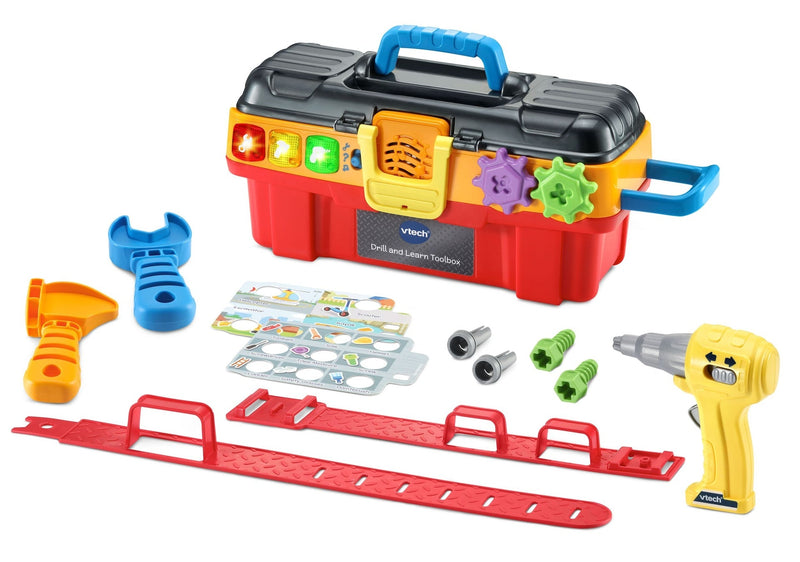 VTech Drill & Learn Toolbox Pro, French Language Version, Battery Operated Y2