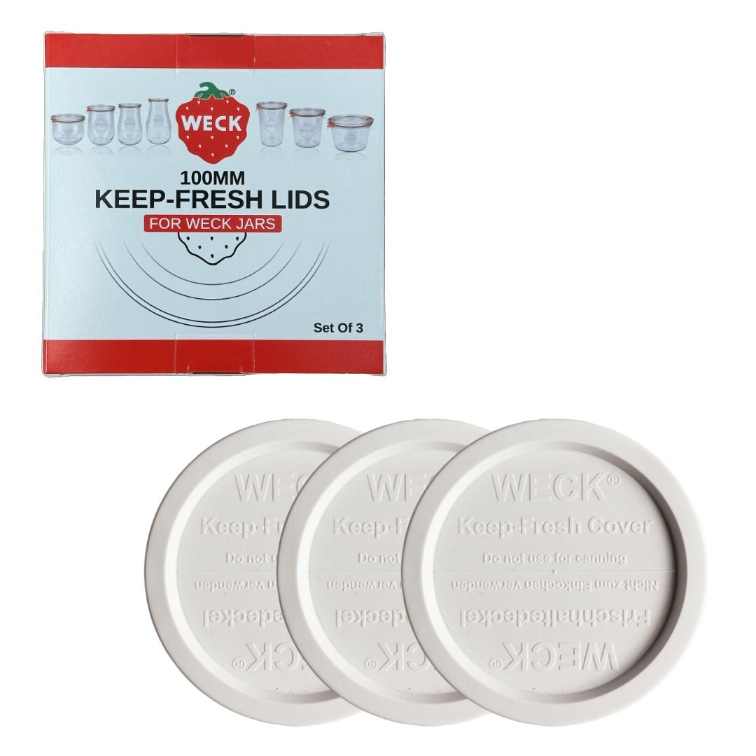 Weck 100mm Keep Fresh Lids for Weck Jars, BPA-Free, 3-pk