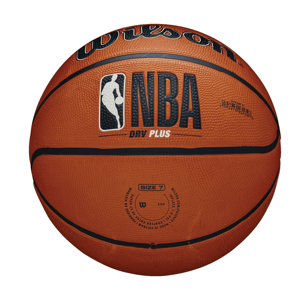 Wilson NBA DRV Plus Outdoor Rubber Basketball, Official Size 7 (29.5-in), Brown