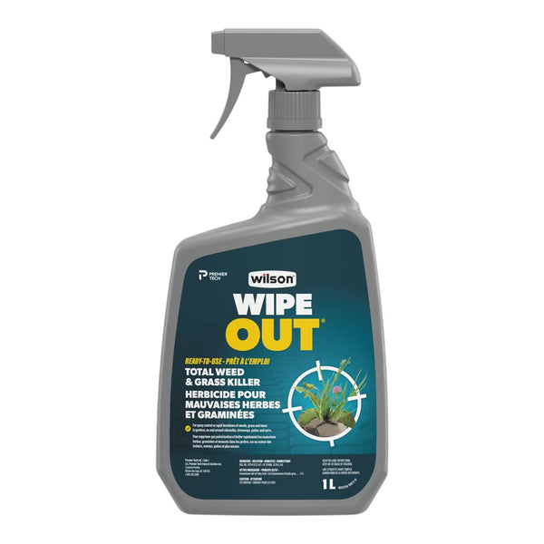 Wilson Wipe Out Ready-to-Use Total Weed & Grass Killer, Herbicide Sprayer, 1-L D7