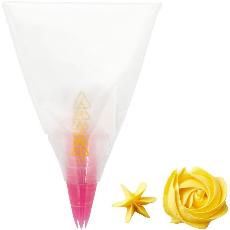 Wilton Disposable Piping Decorating Bag Tip Fuse, Clear, 6-pk, for Baking/Cake Decoration R5