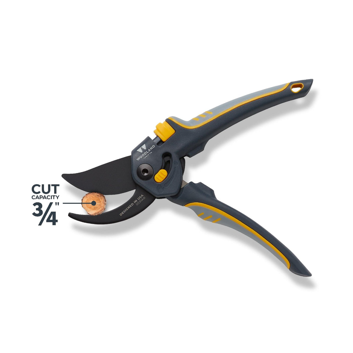 Woodland Tools Super Duty Adjustable MaxForce Bypass Pruner, Ergonomic Grip