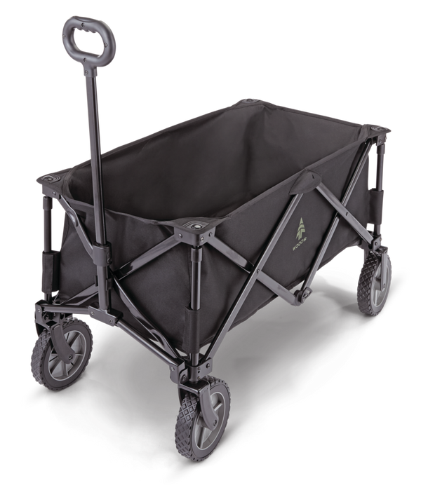 Woods Outdoor Collapsible Folding Utility Standard Wagon & Carry Bag, 150 lb Capacity, Black Z3