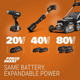 WORX Cordless 3-Speed Jobsite Blower, 160-mph (Tool Only)