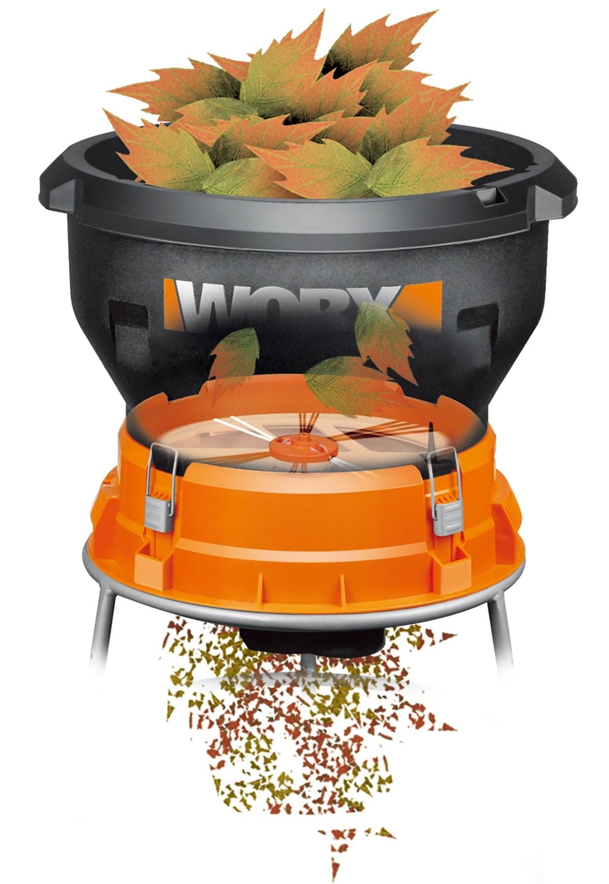 Worx WG430 13 Amp Electric Leaf Mulcher/Shredder, 13-in