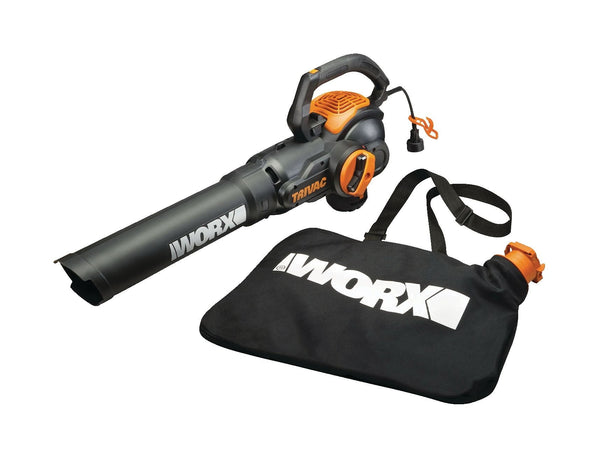 WORX WG522 Trivac 12 Amp 3-in-1 Electric Vacuum Blower/Mulcher/Vac with Shoulder Strap G6