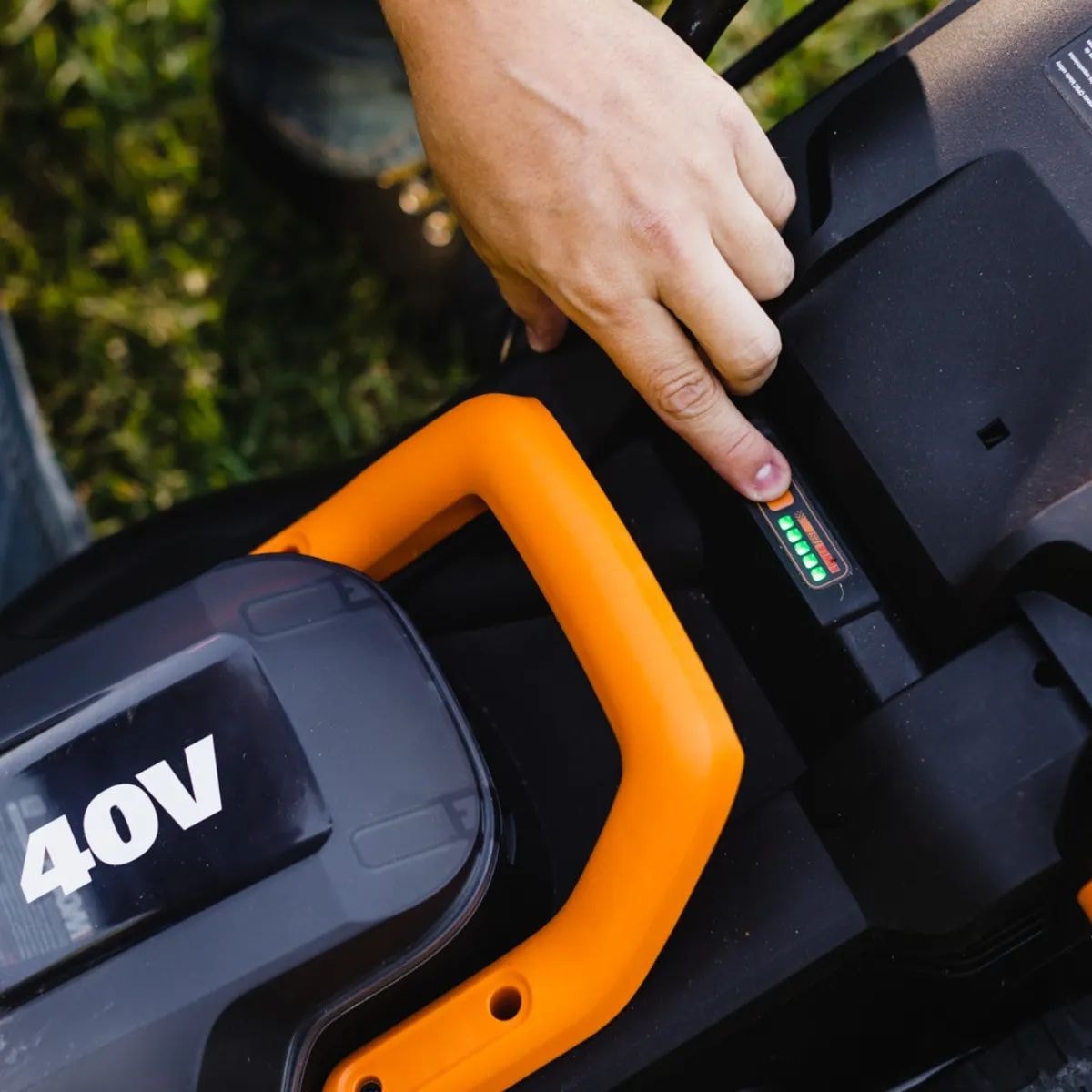 WORX WG779 40V Power Share Cordless Mulching Poly Lawn Mower, 14-in