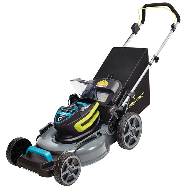 Yardworks 48V 3-in-1 Cordless Brushless Push Lawn Mower, 20-in with 5Ah Battery & Charger I7