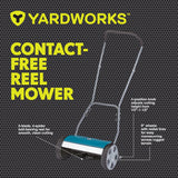 Yardworks 5-Blade Manual Walk Behind Reel Lawn Mower, 14-in