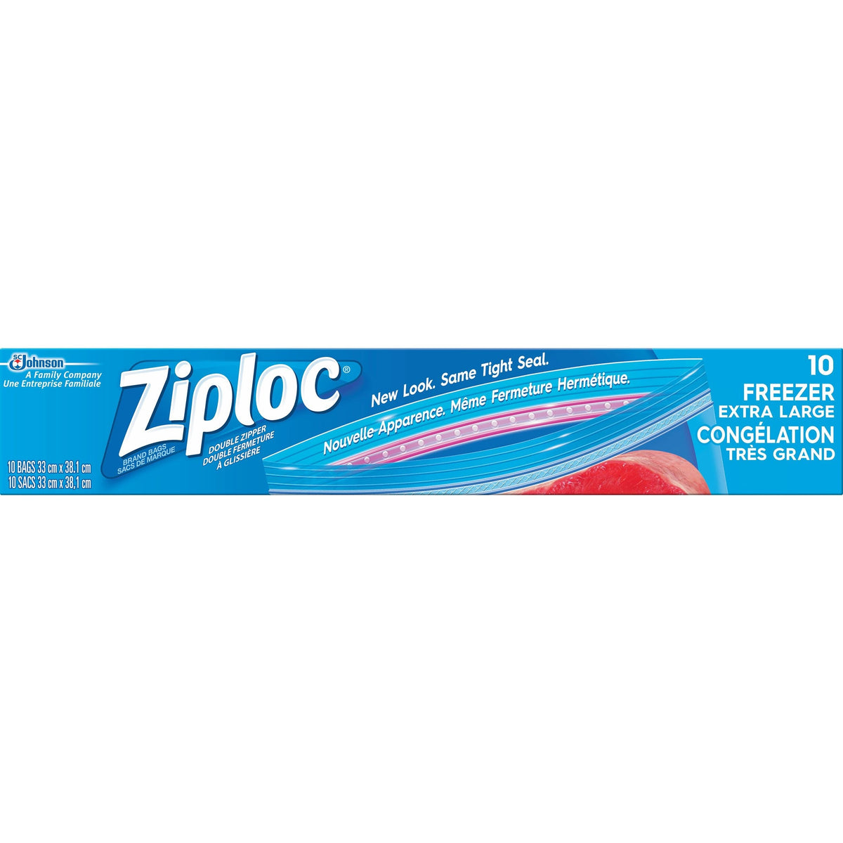 Ziploc Extra Large Freezer Plastic Bags, 5.5-L, 10-pk