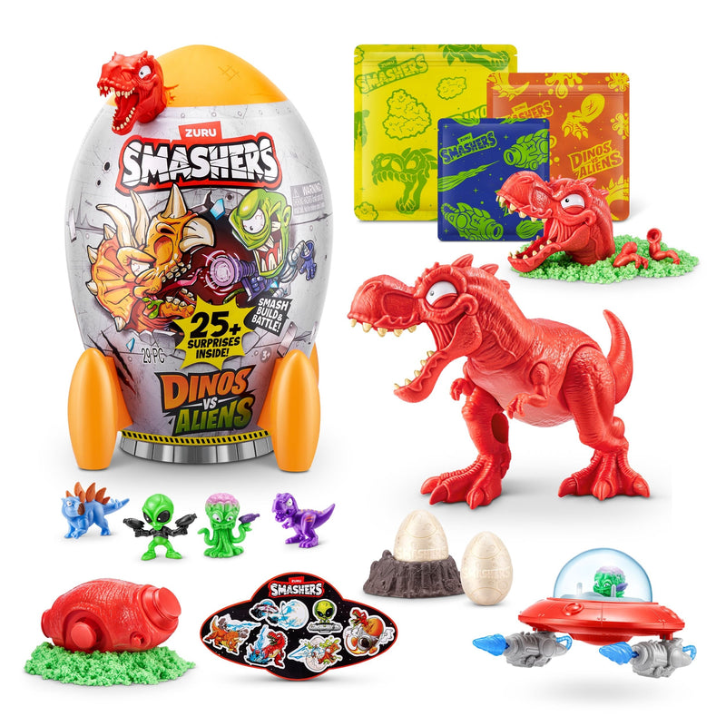 Zuru Smashers Dino Vs Aliens Rocket Ship Mystery Playset Capsule for Ages 3+, Assorted Figures V2