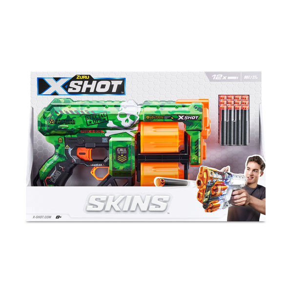 Zuru X-Shot Skins Dread, 7 Unique Designs, 12-Dart Capacity, Ages 8+ N7